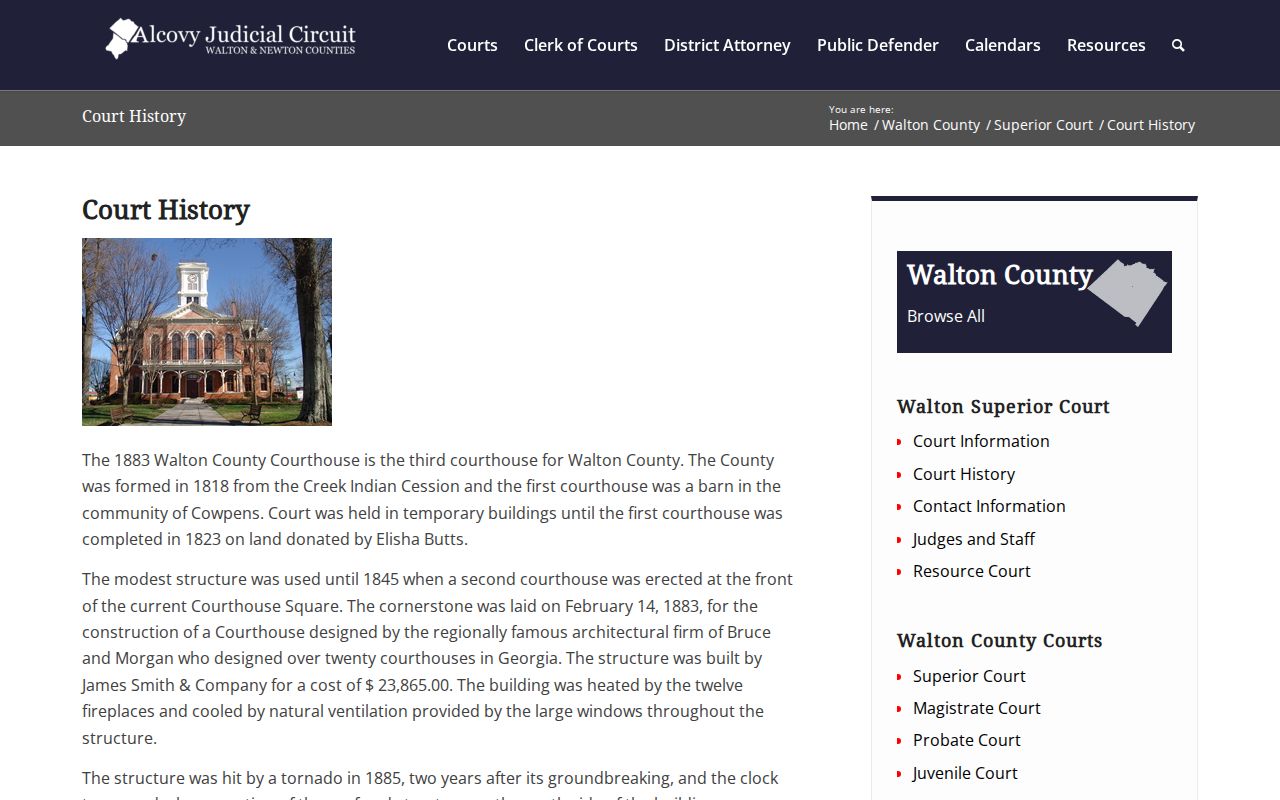 Historic Walton County courthouse in Monroe Georgia