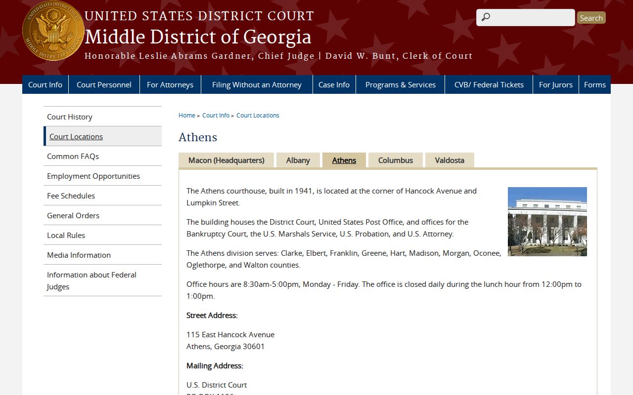 Federal court channel for Walton County criminal dockets