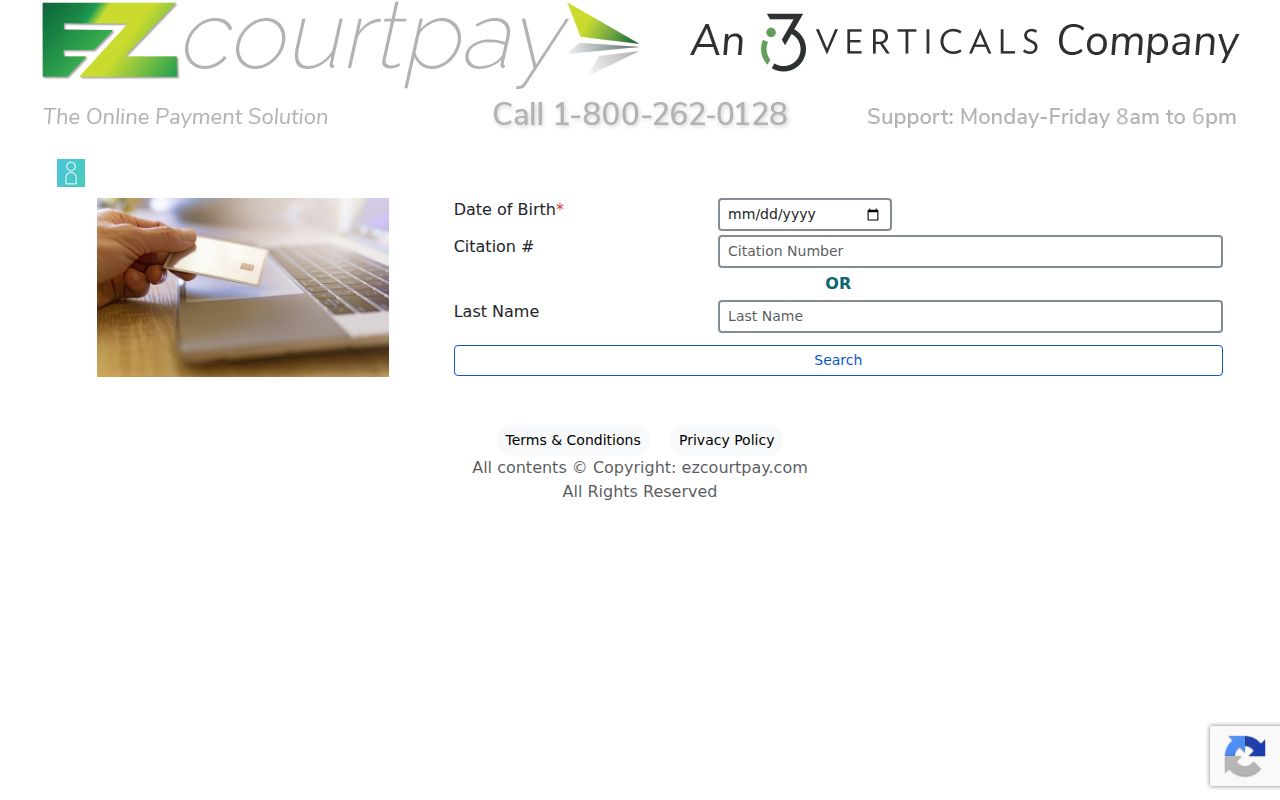 EZCourtPay traffic payment entry for Walton County